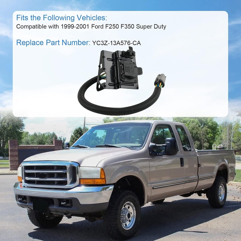 DICMIC 4 & 7 Pin Trailer Tow Wiring Harness Plug Compatible with 1999-2001 Ford F250 F350 Super Duty Replace# ‎YC3Z-13A576-CA - Image 4